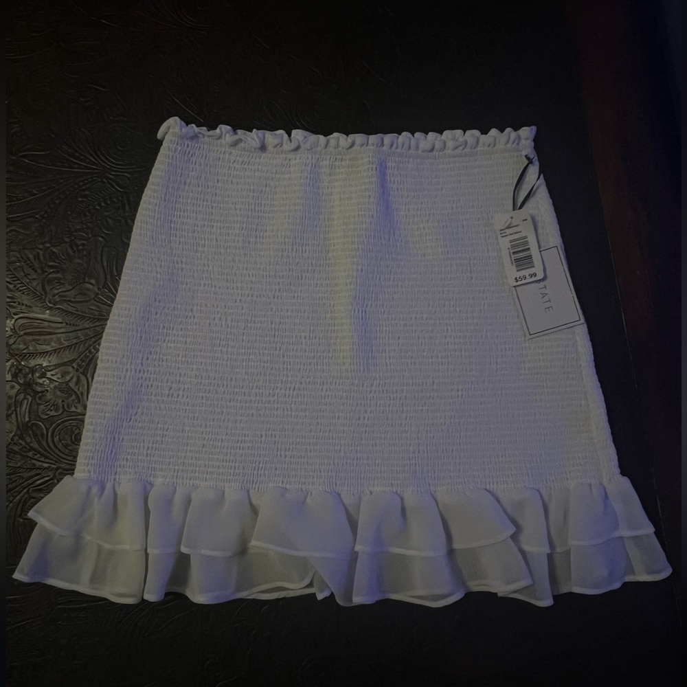 1st ate white skirt